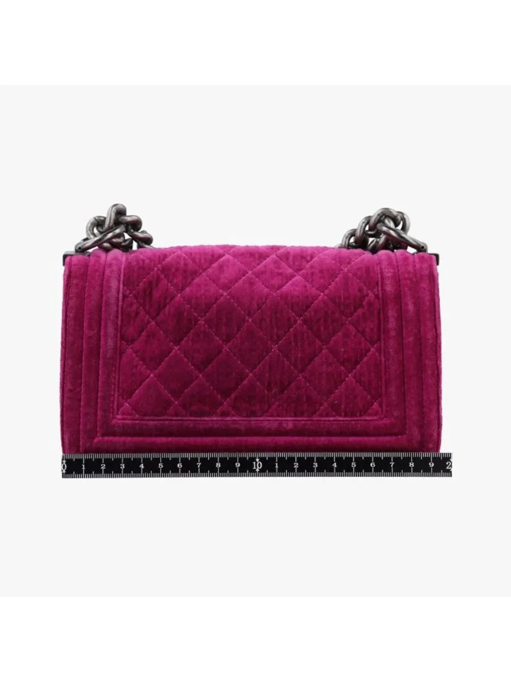 Chanel Boy Rose Red Velour Shoulder